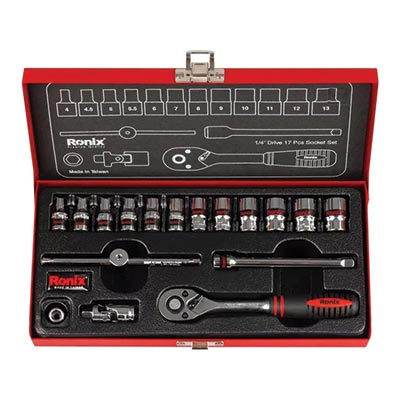 مجموعه 17 عددی آچار و سری بکس رونیکس مدل RH-2617