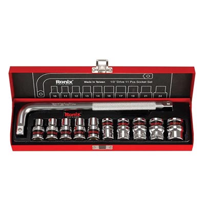 مجموعه 11 عددی آچار و سری بکس رونیکس مدل RX-2610