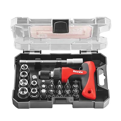 مجموعه 24 عددی پیچ گوشتی و سری بکس رونیکس مدل RX-2715