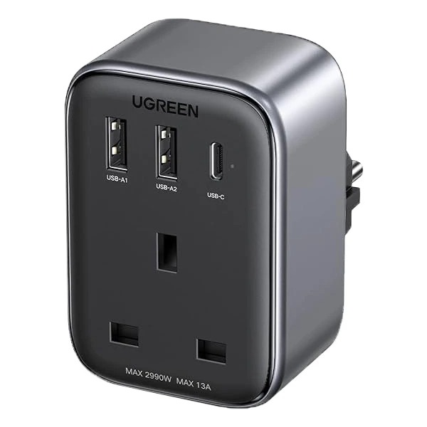 محافظ و شارژر دیواری 30 وات با دو پورت USB-A و یک پورت USB-C و AC یوگرین مدل 15290