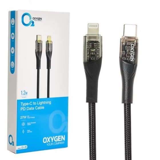 کابل تایپ سی به آیفون اکسیژن مدل LX-20