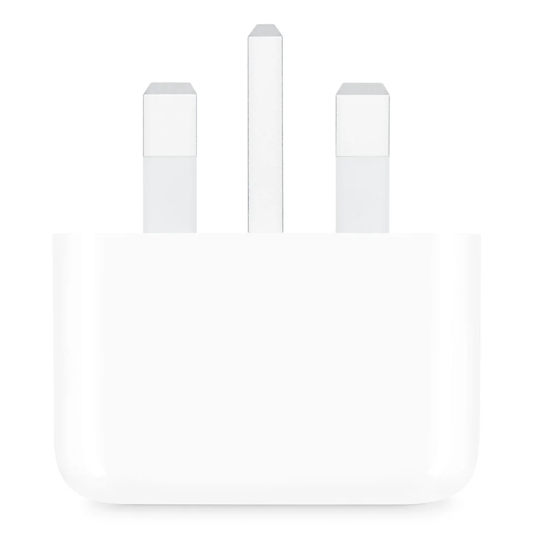 نمای زاویهدار شارژر دیواری Apple 20W سه پین